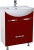 Тумба с раковиной Bellezza Альфа 55 красная с нижним ящиком