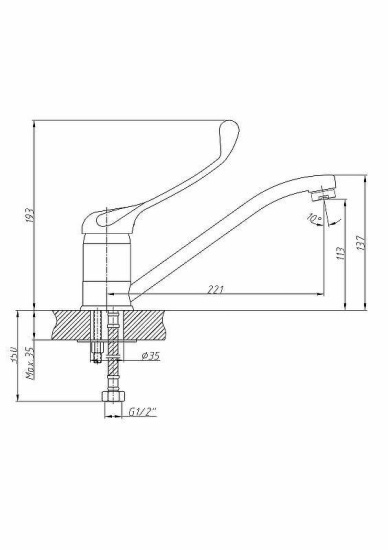Смеситель для кухни Haiba HB4254