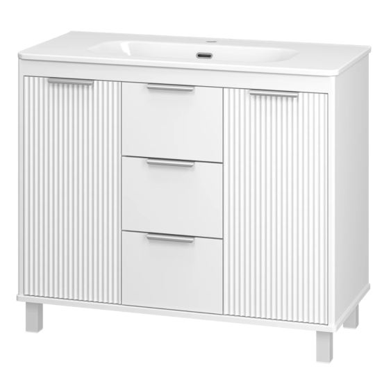 Тумба с раковиной Brevita Рисака White 90