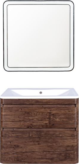 Тумба с раковиной Style Line Атлантика 90 Люкс Plus, подвесная, старое дерево