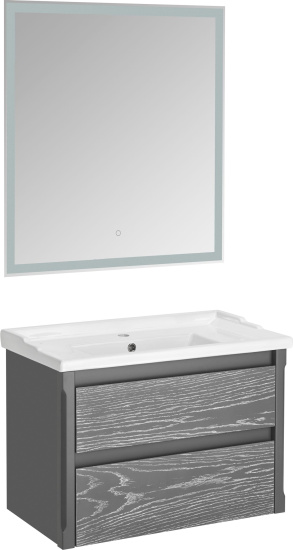 Тумба с раковиной ASB-Woodline Лорена 80 grigio