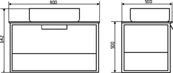Тумба с раковиной Comforty Кёльн 90-1 дуб темный