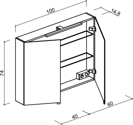 Мебель для ванной Sancos Libra 100 белый глянец
