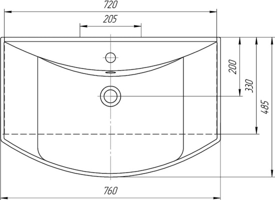 Тумба с раковиной Dreja Laguna 75 белая