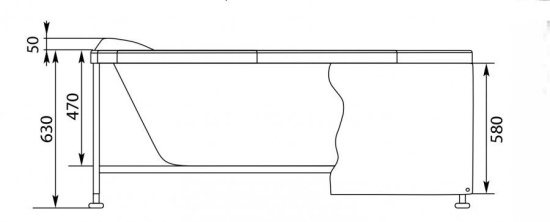 Акриловая ванна Aquanet Corsica 170 см