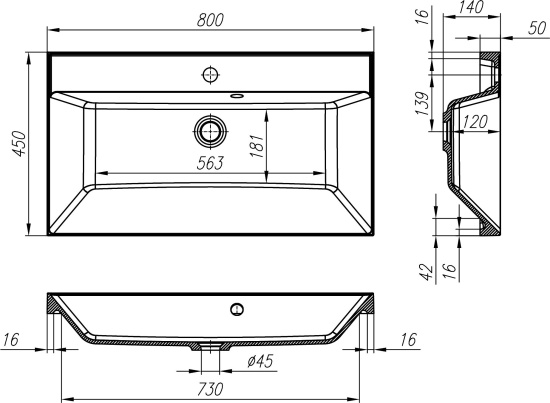 Мебель для ванной BelBagno Aurora 80 bianco lucido
