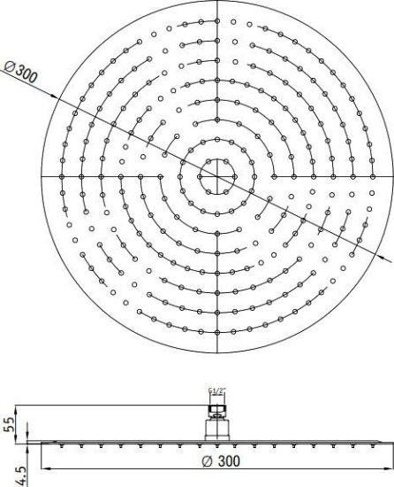 Верхний душ RGW Shower Panels SP-81-30