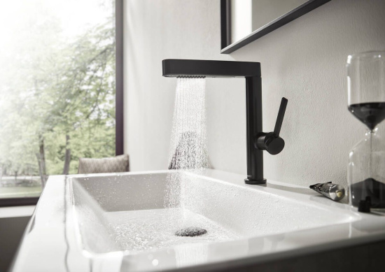 Смеситель для раковины Hansgrohe Finoris 230 76063670 матовый черный