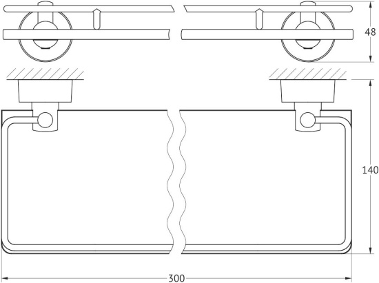 Полка FBS Nostalgy NOS 013 30 см