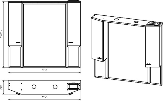 Зеркало Misty Терра 110 с подсветкой