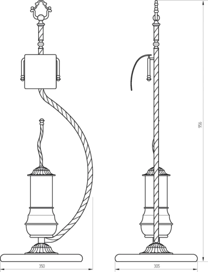 Стойка Migliore Edera 16954 золото