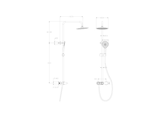 Душевая стойка Wonzon & Woghand Muse Corno WW-A30653-CR