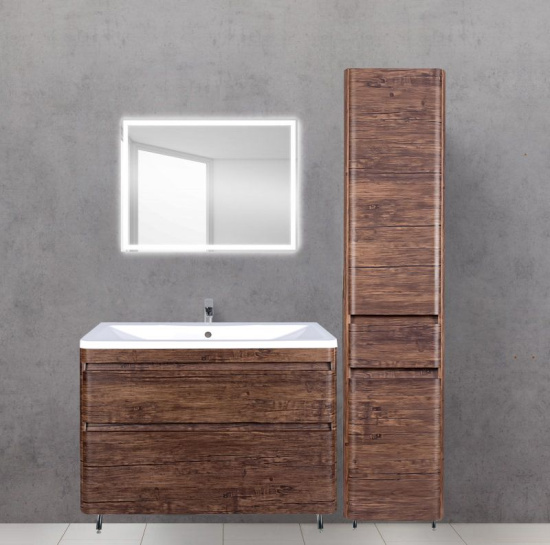 Тумба с раковиной Style Line Атлантика 100 Люкс Plus, напольная, старое дерево