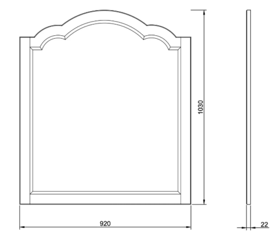 Мебель для ванной ValenHouse Эстетика 100 синяя подвесная, ручки золото