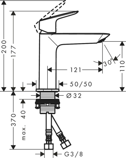 Смеситель для раковины Hansgrohe Logis Fine 110 71252000