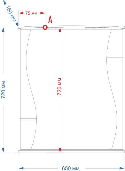 Зеркало-шкаф Misty Лиана 65 R