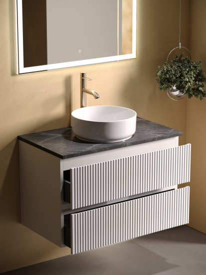 Тумба с раковиной Sancos Snob R 80 Bianco SNR80W, подвесная