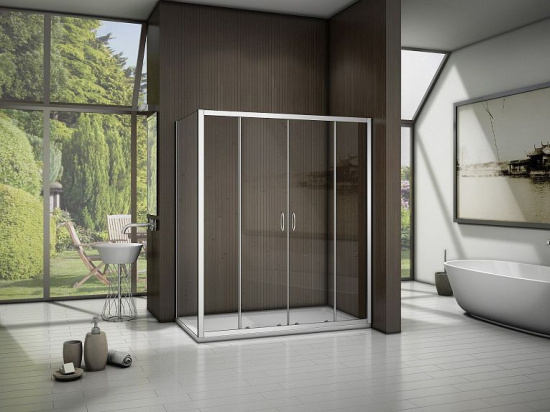 Душевой уголок Good Door Latte WTW-TD+SP-100-C-WE 160х100