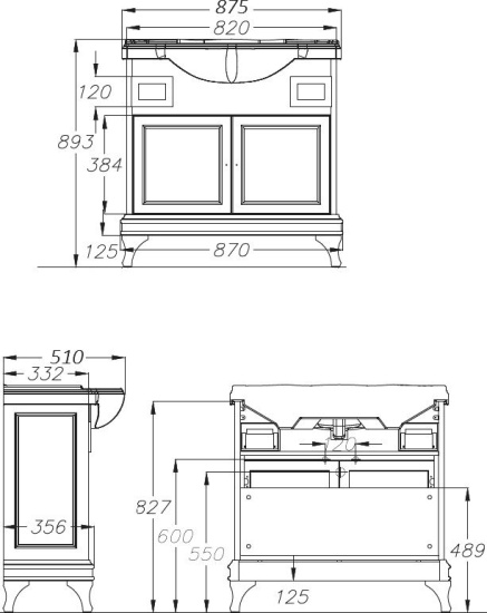 Мебель для ванной Opadiris Борджи 85 светлый орех