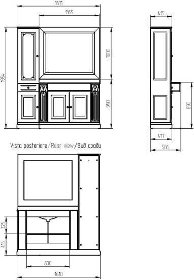 Тумба с раковиной Migliore Ravenna 27064 L, avorio