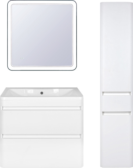 Тумба с раковиной Style Line Атлантика 80 Люкс Plus подвесная, антискрейч