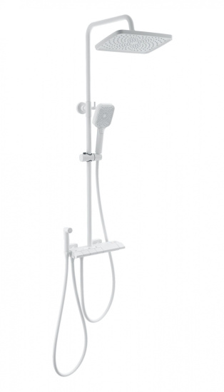 Душевая стойка Wonzon & Woghand Muse Piano WW-B4132-A-MW с техническим душем и термостатом