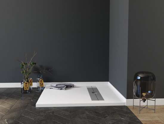 Поддон для душа Aquanet Delight 90x90 белый камень