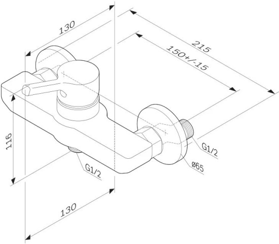 Смеситель для душа AM.PM X-Joy S F85B20022 черный