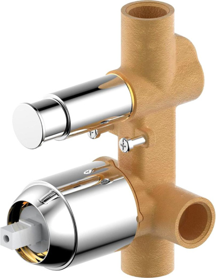 Смеситель для ванны Bravat Phillis F856CP-SET с внутренней частью