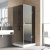 Душевой уголок Vegas Glass AFP-Fis LUX 90*110 08 07 R, профиль глянцевый хром, стекло графит