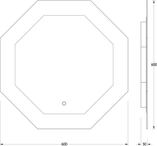Зеркало Evoform Ledshine BY 2603 60х60