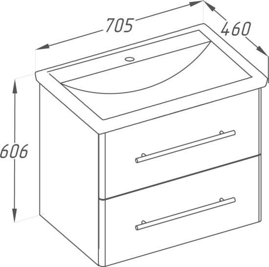 Тумба с раковиной Opadiris Арабеско 70