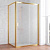 Душевой уголок Vegas Glass ZP+ZPV 130*70 09 10 профиль золото, стекло сатин