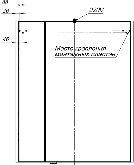 Зеркало-шкаф Aquanet Августа 75 дуб сонома