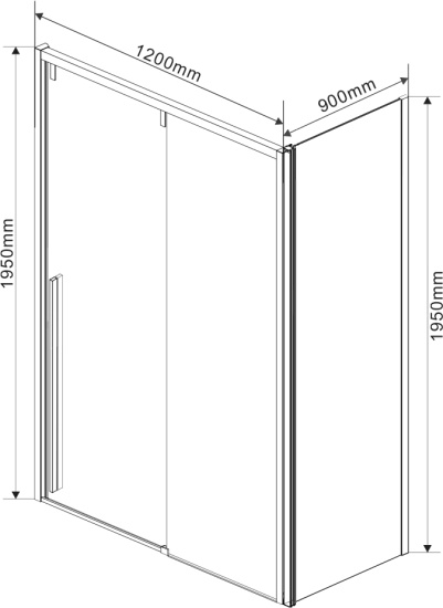 Душевой уголок Vincea Lugano VSR-1L9012CL-1 120х90 см, профиль хром