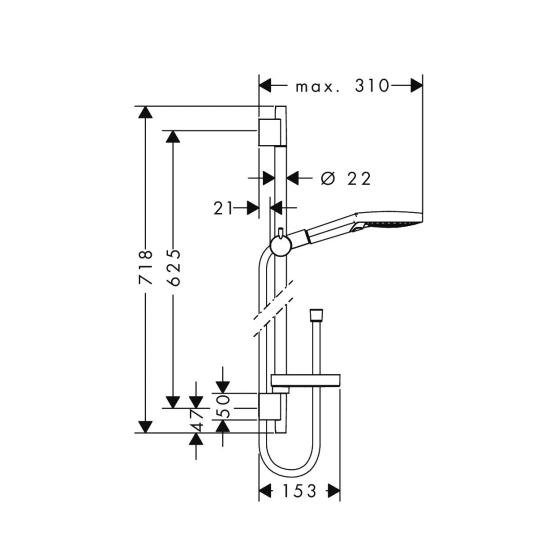 Душевая система Hansgrohe Raindance Select E 300 27378000+26630000+27506000+15714000+01800180