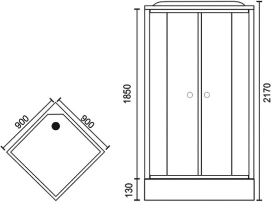 Душевая кабина Royal Bath RB90HP6-WT-CH