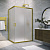 Душевой уголок Vegas Glass ZA-F NOVO h2000 90*85 03 10, профиль золото матовое, стекло сатин
