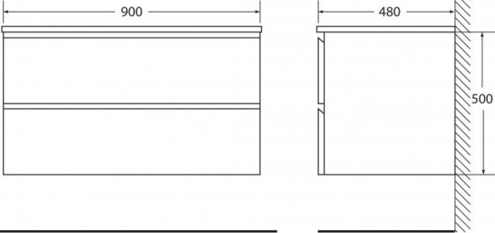 Тумба с раковиной BelBagno Luce 90 stucco cemento leggero
