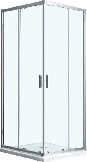 Душевой уголок Vincea Scala VSS-2SC800CL 80x80, профиль хром, стекло прозрачное