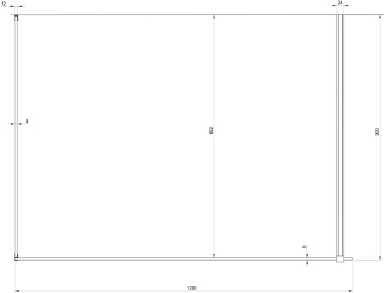 Душевая перегородка Ravak Walk-In Corner 120х90 + кронштейн 90 см, черный