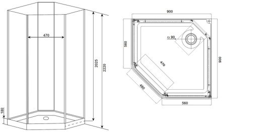 Душевая кабина Timo Premium ILMA 709