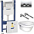 Инсталляция Geberit Duofix Delta 458.124.21.1 + кнопка + унитаз подвесной Gustavsberg Hygienic Flush WWC 5G84HR01 безободковый с шумоизоляцией