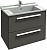 Тумба с раковиной Jacob Delafon Struktura 80 серый антрацит, 2 ящика