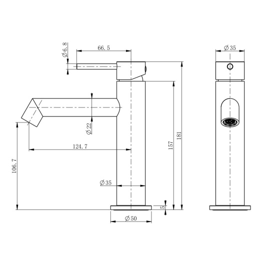 Смеситель для раковины Wonzon & Woghand WW-H1063-CR