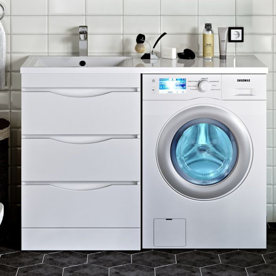 Мебель для ванной Runo Орион 60 раковина белая, под стиральную машину