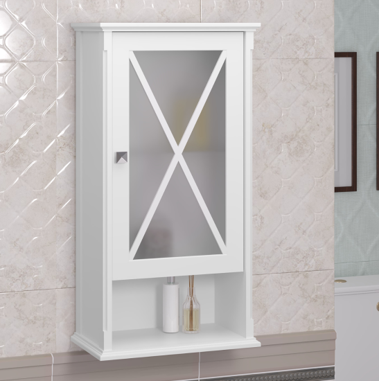 Шкаф подвесной Opadiris Палермо 46 белый матовый, правый