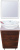 Мебель для ванной Style Line Атлантика 60 напольная, старое дерево, белый глянцевый мрамор