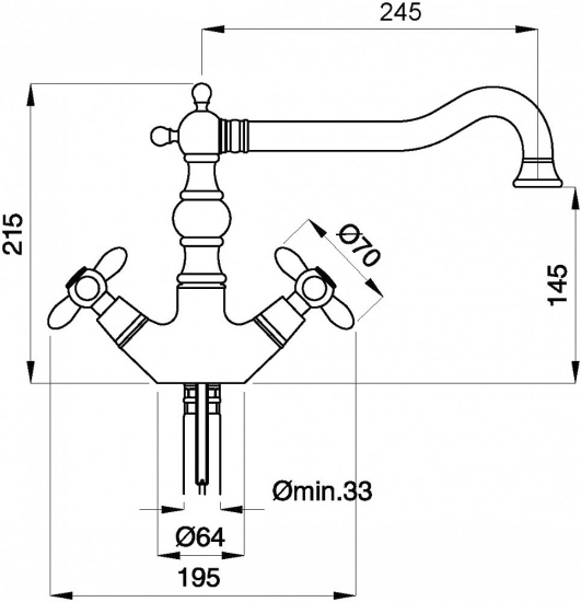 Смеситель для кухни Migliore Princeton Plus 18199 бронза