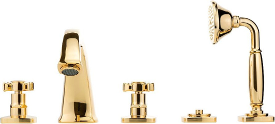 Смеситель на борт ванны Migliore Korona 28503 золото